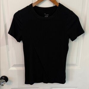 a new day Black Ribbed Short-Sleeve Tee